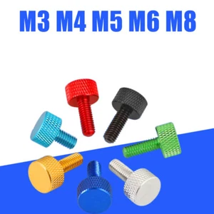 Knurled Stainless Steel Thumb Screw M3 M4 M5 M6 M8 Flat Head Thumbscrew Bolt - Picture 1 of 130