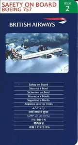 Tarjeta de seguridad - British Airways - B757 - Edición 2 - 1999 (S3944) - Imagen 1 de 1