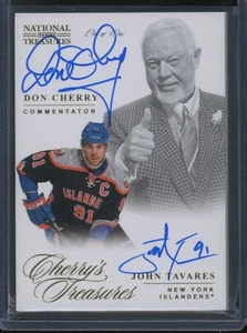 2013-14 Tesori Nazionali John Tavares Don Cherry Doppio Auto 1/1 Autografo SP - Foto 1 di 2