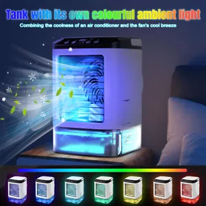 Portable Air Cooler Fan Mini Air Conditioner Personal Cooling Bedroom Fan Cooler - Picture 1 of 12