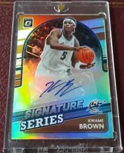 2021-22 Donruss Optic Kwame Brown Signature Series Silver Prizm #SS-KWB Wizards
