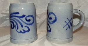 Bierkrug MR Marzi Remy Blaues Muster 2 Bier Krüge aus Sammelauflösung - Bild 1 von 4