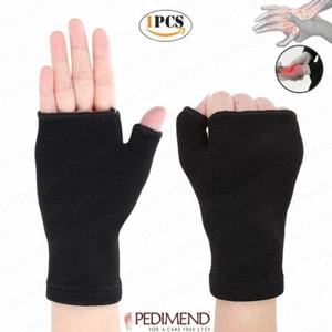 PEDIMEND Compression Gloves Anti Arthritis Fingerless Pain Relief Joint Support - Picture 1 of 6