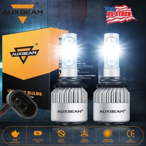 AUXBEAM HB4 9006 LED Headlight Bulb Kits Low Beam Cool White 6500K High Power 2X - Picture 1 of 12