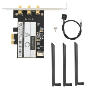 Wireless Card 802.11AC WiFi BT4.0 Desktop WLAN Card PCI E 3 Antennas BCM943602CS - Afbeelding 1 van 12