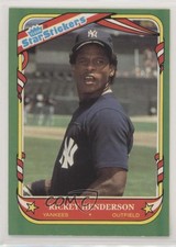 1987 Fleer Star Stickers Rickey Henderson #56 HOF