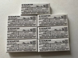 70 piezas x SCHURTER - 1.2536 - Cartucho Fusible 5x20mm, 16A, 250VAC, cilíndrico - Imagen 1 de 3
