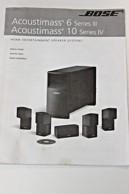 Sistema de altavoces Bose Acoustimass 6 10 manual de guía del propietario Foto 1 de 4