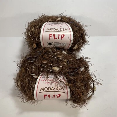 Moda Dea FLIP Eyelash Yarn Mojave #9331 Discontinued 2 Skeins - Image 1 of 4