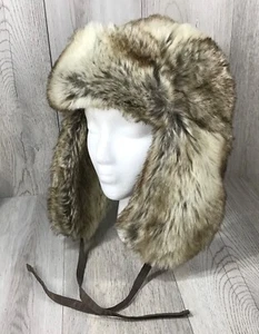 Eddie Bauer Faux Fur Trapper Hat w/Earflap & Drawstring Quilted Lining NWOT - Picture 1 of 11