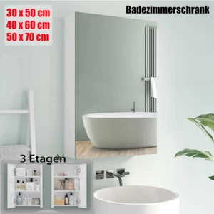 Spiegelschrank Spiegel Badschrank Badspiegel Badezimmer Hängeschrank 50/60/70 cm - Bild 1 von 27