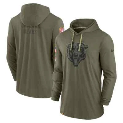 AUTÉNTICA Sudadera con Capucha Ligera Nike Chicago Bears Salute to Service NFL Sideline Foto 1 de 3