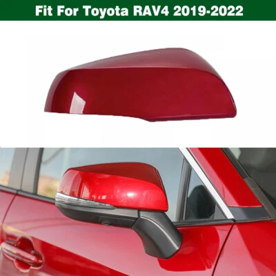 Tapa de cubierta de espejo retrovisor lado derecho pasajero rojo para Toyota RAV4 2019-2022 Foto 1 de 4