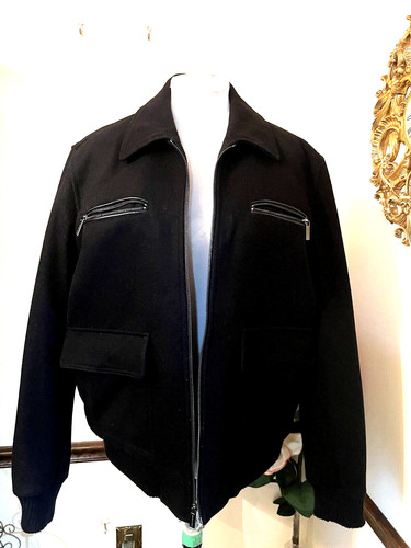 Michael Kors Giacca Uomo Grande Nera Full Zip Cappotto Pesante