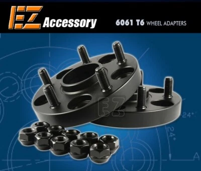 Adaptadores centrados en cubo de rueda anodizado negro 5x114,3 para Toyota Lexus Carmy 16 mm Foto 1 de 2