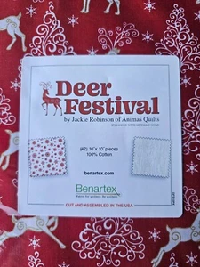 Benartex Layer Cake 10" DEER FESTIVAL - Picture 1 of 3
