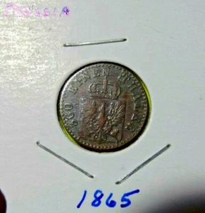 1865-A Prussia 1 Pfennig World Coin - Picture 1 of 5