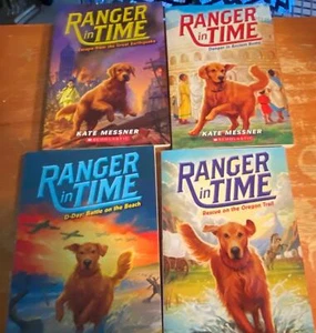 Ranger In Time Series Lot of 4 New Books PB Kate Messner Children's Chapter Dog - Imagen 1 de 3