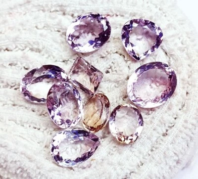 100% Natural Rose DE France Amethyst VVS1 Lustrous Bahia 67.00 Ct/ 9 Pcs Lot - Image 1 of 4