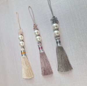 Set of 3 Norigae Traditional Korean Norigae with Two Pearls - Bag Hanger - Picture 1 of 4