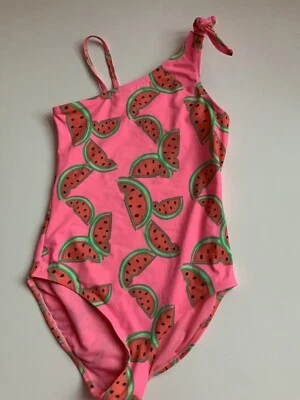 Traje de baño de una pieza rosa sandía azul marino antiguo para niñas talla grande L 10 12 nuevo sin etiquetas  Foto 1 de 3