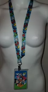 DISNEY MICKEY & FRIENDS NECK ID PASS HOLDER LANYARD - Picture 1 of 5