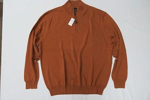 JOS A BANK Signature Collection Pima Cotton 1/2 Zip Sweater XL Rust NWT - Picture 1 of 3