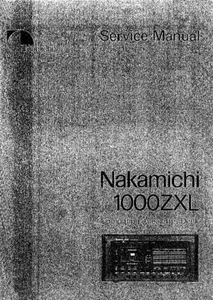Manuale di assistenza per Nakamichi 1000 ZXL - Foto 1 di 1