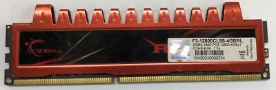 G.SKILL RIPJAWS 4GB 1x4GB DDR3 1600MHZ F3-12800CL9S-4GBRL DIMM GAMING RAM 240pin - Image 1 of 2