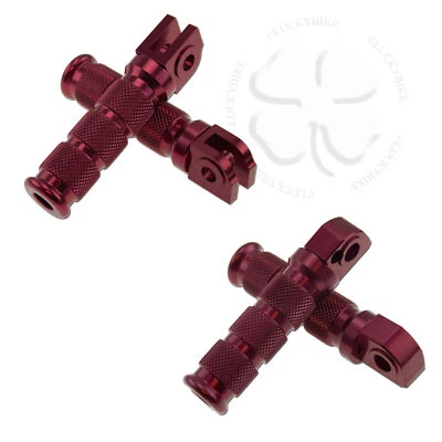 Juego de estriberas deportivas delanteras traseras rojas para Yamaha YZF R1 R6 kit piloto pasajero Foto 1 de 3