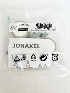 Ikea JONAXEL 2 Legs and 2 Casters, white 804.199.61 - NEW - Picture 1 of 2