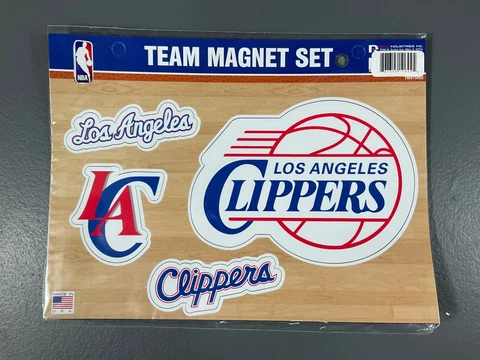 Los Angeles Clippers Magnet Set Team Logo Sports Blue and Red NBA Basketball Cover