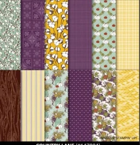 Stampin Up COUNTRY LANE Designer Serie Papier DSP Kürbisse Herbst 9 12 x 12 Blatt - Bild 1 von 5