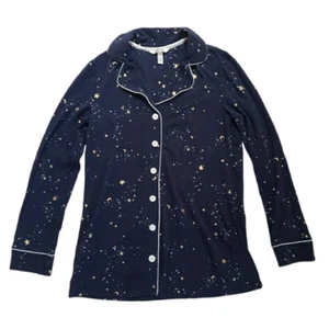 Pigiama Soma Top Stelle Blu Luna Bottoni Donna XS Lounge PJ Ottimo - Foto 1 di 6