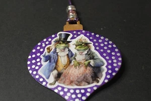 Handbemalter FROSCH Christbaumschmuck aus Holz - Bild 1 von 2