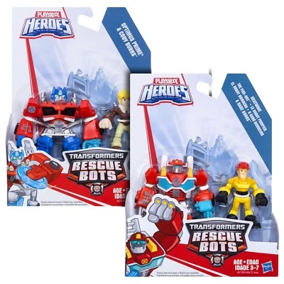 Transformers Rescue Bots HEATWAVE & KADE + OPTIMUS PRIME & CODY BURNS Figures - Image 1 of 4