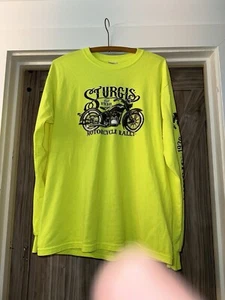 Sturgis Motorcycle Rally est 1938, 2016 Long Sleeve Gildan T Shirt Medium 2-side - Picture 1 of 5