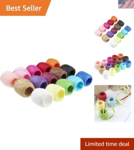 Vibrant 15-Color DIY Paper Ribbon Twine Set - Perfect for Gift Wrapping - Picture 1 of 8