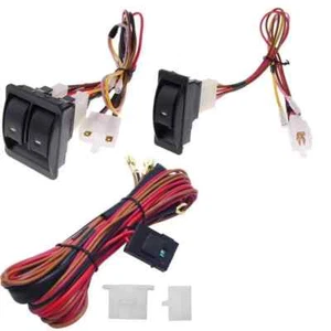 6 Pcs 12V Universal Car Power Window Switch Regulator Kits with Wiring - Picture 1 of 1