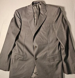 Pal Zileri Blazer 50R Gray Stripe Full Canvas Dual Vent - Picture 1 of 12