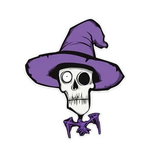 “One-Eyed Skelly” Halloween Lot of 4 Vinyl Sticker 3x2”for Skateboard Laptop - Picture 1 of 1