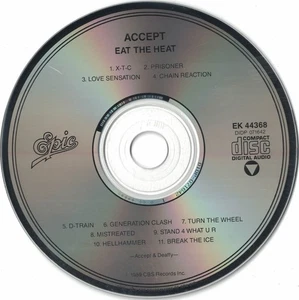 Accept Eat The Heat 1989 CD Professionally Cleaned - Picture 1 of 2