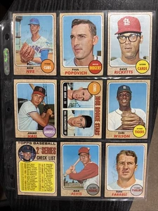 1968 Topps Baseball 9 Karten Lot - Bild 1 von 2