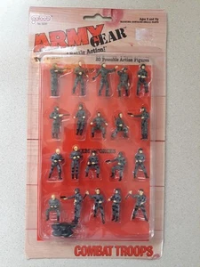 Vintage 1988 Galoob Army Gear Combat Troops Heroic & Enemy Forces Figure Set - Picture 1 of 6