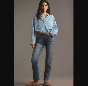 Neu 28 MOTHER x Anthropologie The Kick It High-Rise Jeans Tequila Sunrise - Bild 1 von 12