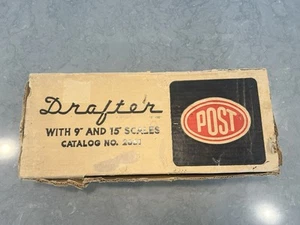 Vtg Teledyne Post Drafting Machine 2661 Drafter Arm 9" & 15" Scales Open Box NOS - Picture 1 of 23