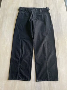 Yohji Yamamoto contrast stitch curved yoke pants with adjustable waist - Picture 1 of 9