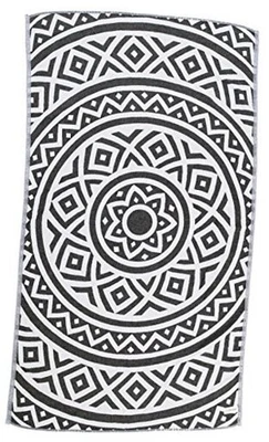 00% Cotton Venice Turkish Towel Beach Towel Bath Towel Dual Layer 1 Black - Image 1 of 4
