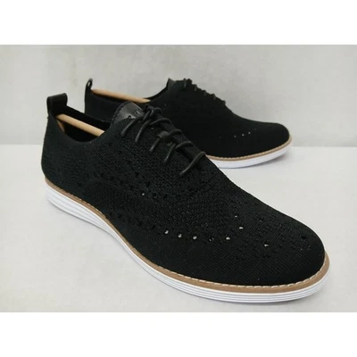Zapato Oxford Cole Haan Mujer OG Grand Negro Tejido Stitchlite Punta de Ala Talla 10 W14807 Foto 1 de 4