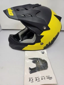 NWT Ski-Doo X1 Junior XSmall Snowmobile Helmet Sunburst Yellow DOT - Picture 1 of 7